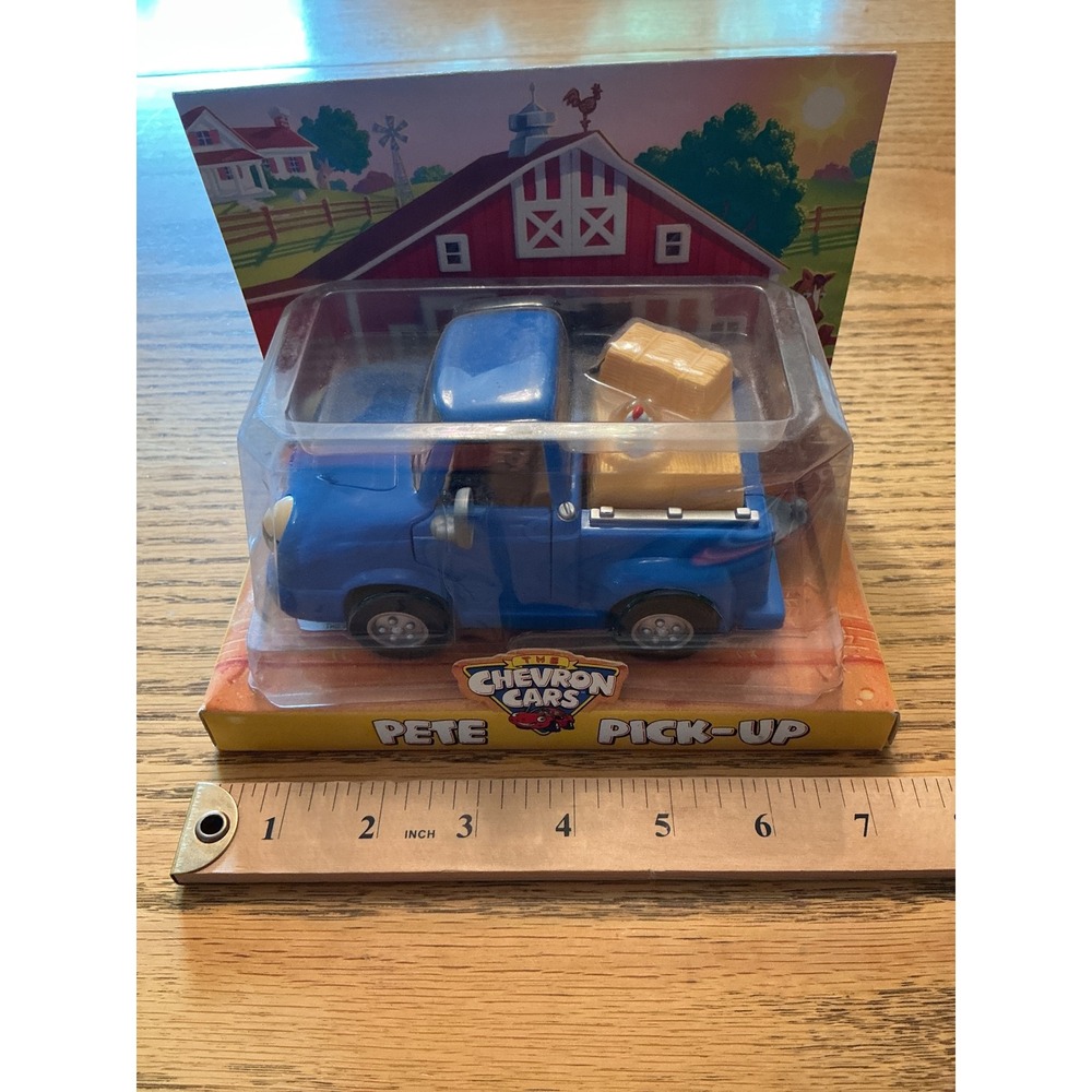 Chevron Cars Pete Pick-Up Blue Toy Truck Collectible New in Box Farm Truck